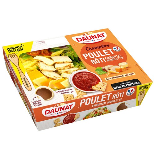 Daunat Salade Champêtre Poulet Emmental & Mimolette 320g