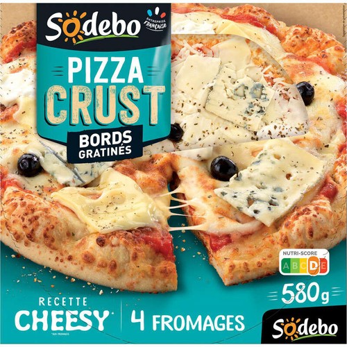 Sodebo Pizza Crust 4 fromages bords Gratinés 580g