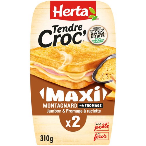 Herta Croque-Monsieur maxi montagnard  x2 310g