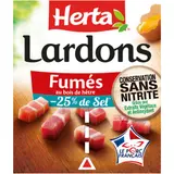 Herta Lardons Fumés -25% de sel 2x75g