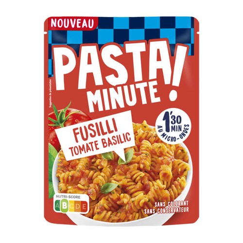 Lustucru Pasta Minute Fusilli Tomate Basilic 220g