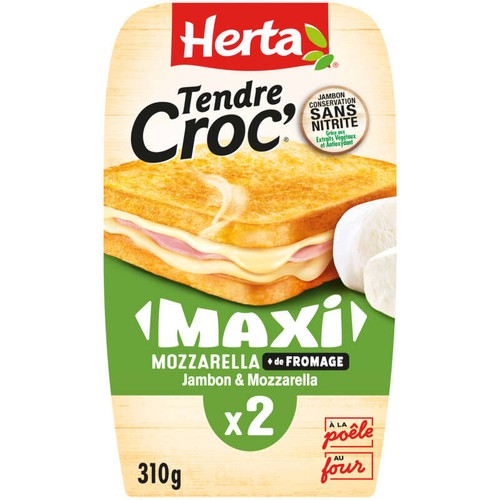 Herta Croque-Monsieur Maxi mozzarella x2 310g