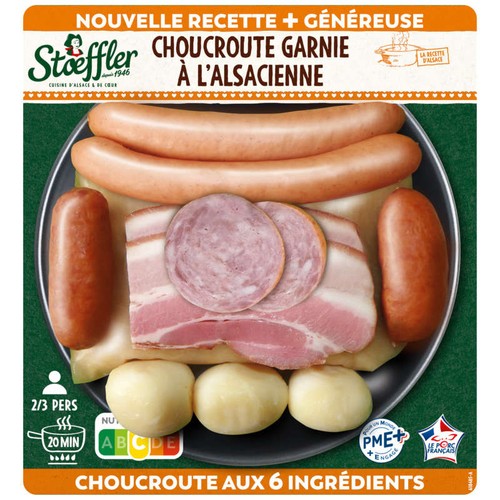 Stoeffler Choucroute Garnie à l'Alsacienne 2/3 Personnes 950G