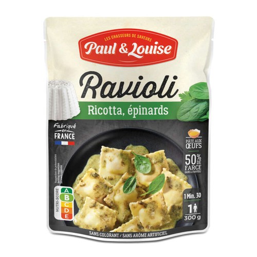 Paul & Louise Ravioli Ricotta épinard 300g