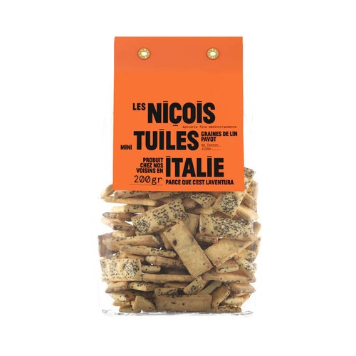 Les Niçois Mini-Tuiles, Graines de Lin, Pavot de Tonton Jijou 200g