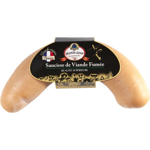 La Maison Adam Saucisse de Viande Fumée Qualité Supérieure 300g