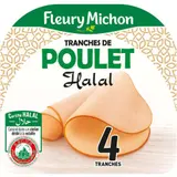 Fleury Michon Tranches de  Poulet Halal  x4
