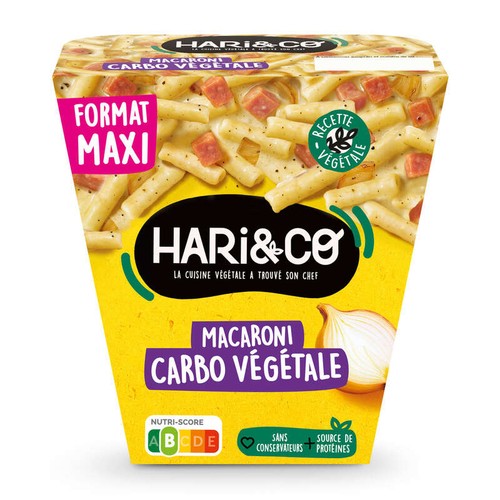 Hari&Co Macaroni carbo végétale 400g