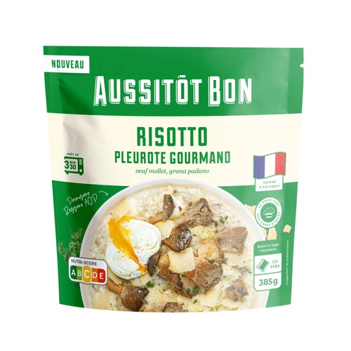 Aussitôt Bon Risotto pleurotes œuf mollet 385g