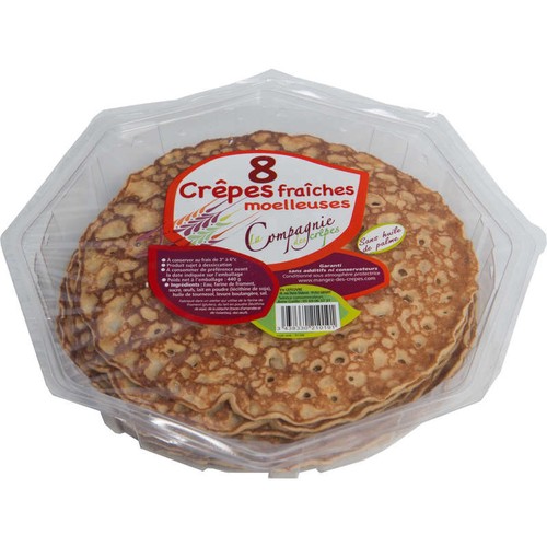 La Compagnie des Crêpes 8 Crêpes fraîches moelleuses 440g
