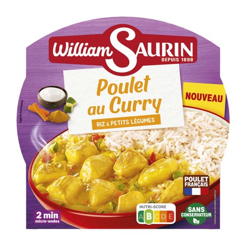 William Saurin Poulet Curry Riz Petit legumes 300g