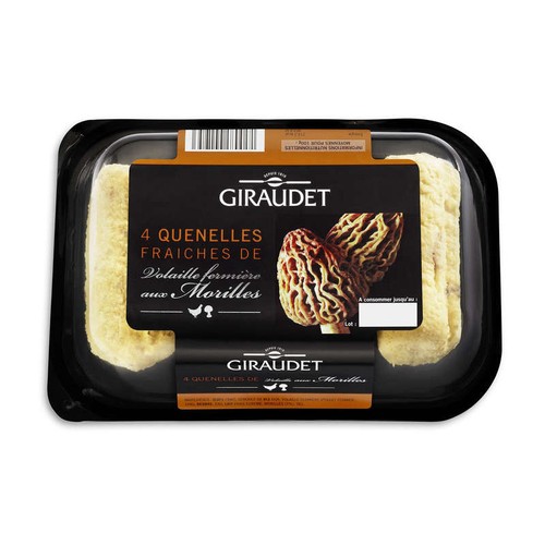 Giraudet Quenelles volaille aux morilles, pur beurre 4x80g