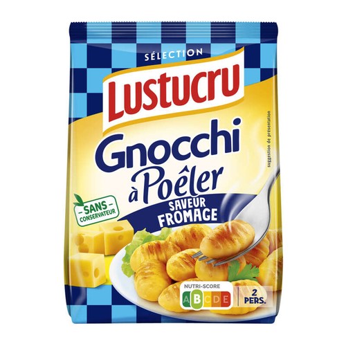 Lustucru Pâtes Fraîches Gnocchi à Poêler Saveur Fromage le sachet de 300g