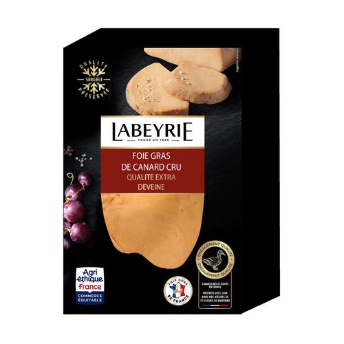 Labeyrie Foie gras de canard extra cru déveiné  400g