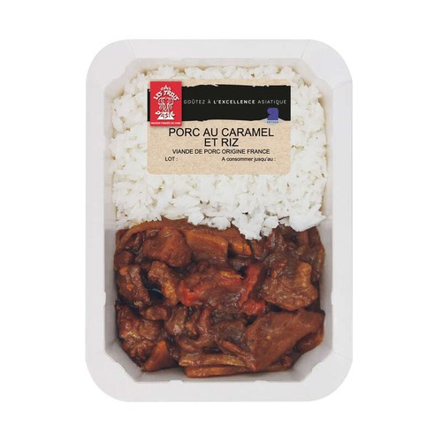 Les 3 Asies Porc au Caramel & Riz 320g