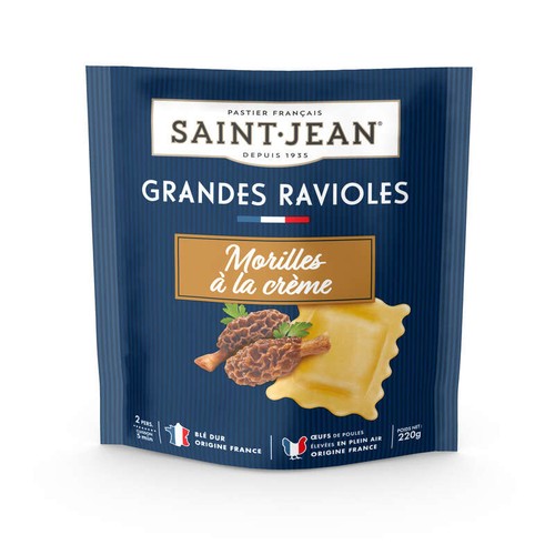 Saint Jean Grandes Ravioles aux Morilles à la crème 220g