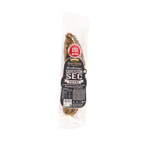 Roches Blanches Saucisson Sec l’Authentique Au poivre 150g