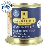 Jean Larnaudie Bloc de foie gras canard 30%Avec Morceaux  l'Emblématique 200g