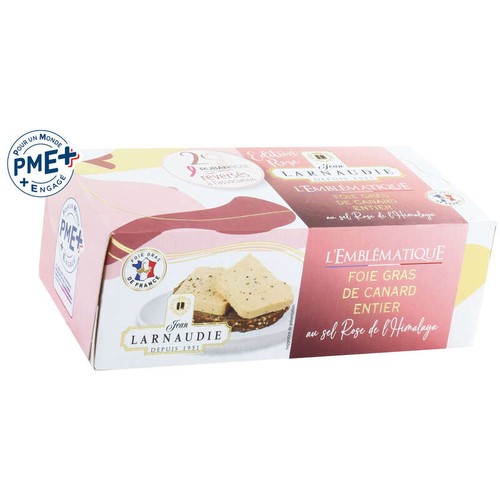 Jean Larnaudie "l'emblematique Edition rose" Foie gras de canard entier lingot 180g