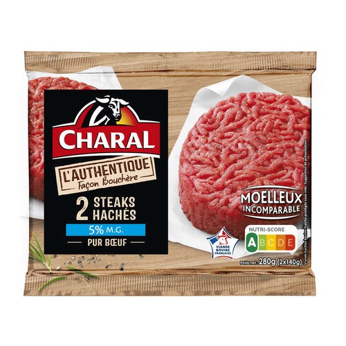 Charal Steak haché pur Bœuf 2x140g