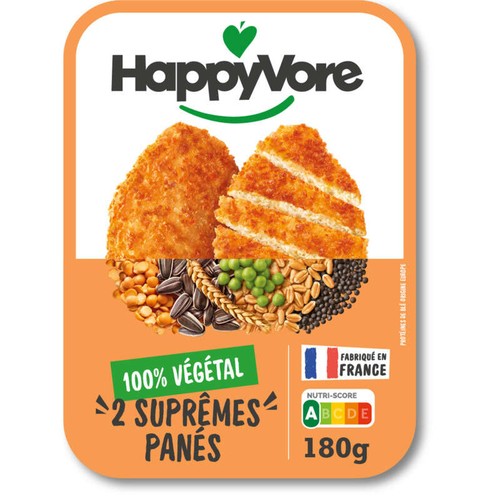 Happyvore 2 Suprêmes Panés Végétaux & Gourmands 180g