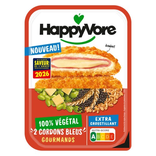 Happyvore Cordons Bleus végétaux & gourmands 180g