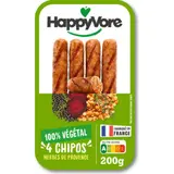 Happyvore Chipolatas Végétales aux Herbes de Provence x4 200g