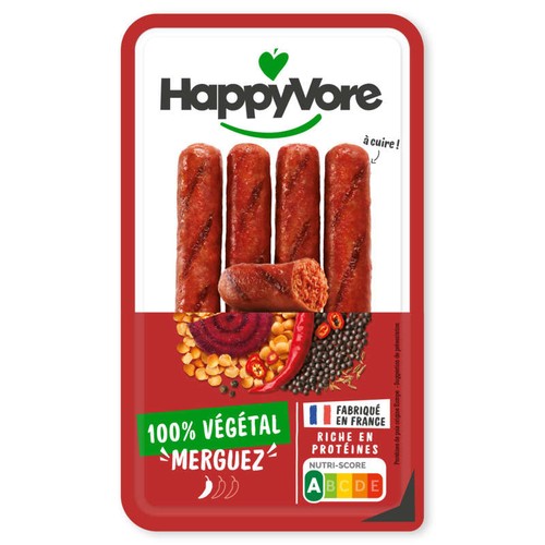 Happyvore Merguez végétale x4 200g