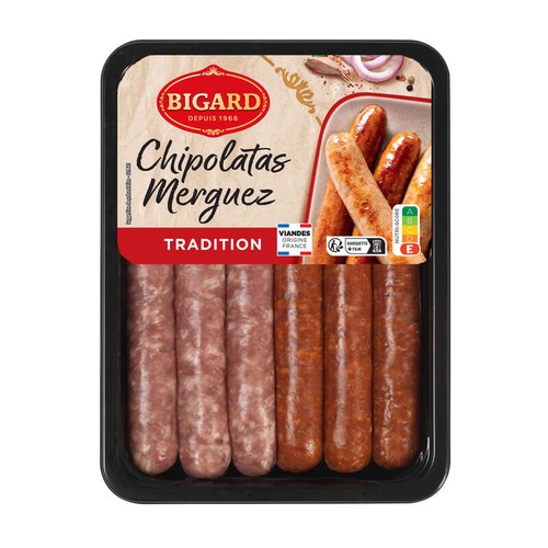 Bigard Chipolatas x3 & Merguez x3-330g