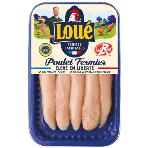 Loué Aiguillettes de Poulet fermier blanc 180g