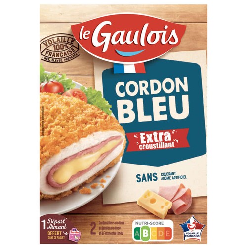 Le Gaulois Escalopes Cordon bleu Extra Croustillant x2