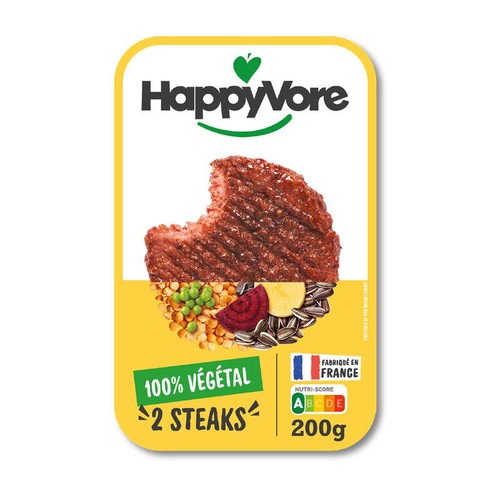 Happyvore 2 Steaks Végétaux & Gourmands 200g