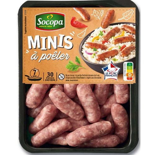 Socopa Mini Saucisses à Poêler x30 pièces environ 330g