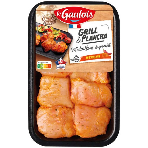 Le Gaulois Médaillons de hauts de cuisse poulet Mexicain 300g