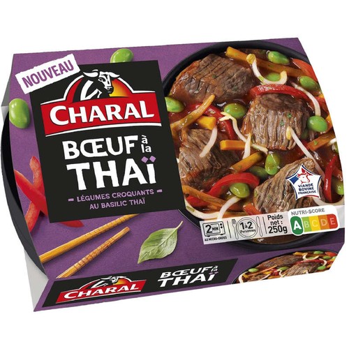 Charal Bœuf à la Thaï Légumes Croquants au Basilic Thaï 250g