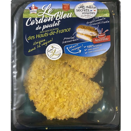 Les Secrets Volailles Cordon Bleu De Poulet X2 125G
