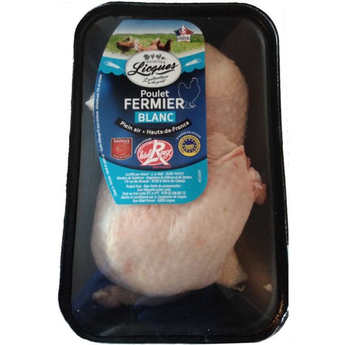 Volailles de Licques Poulet fermier blanc x2 - 530g