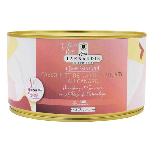 Jean Larnaudie Cassoulet de castelnaudary au canard édition rose  1350g