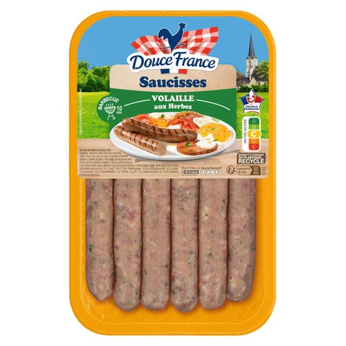 Douce France Saucisse Volaille aux Herbes x6 – 300g