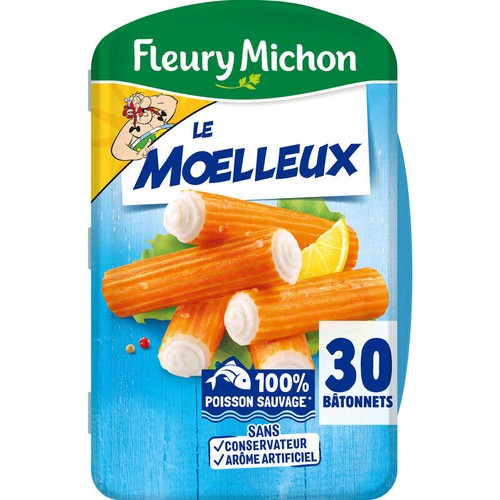Fleury Michon 30 Bâtonnets Surimi Moelleux 450g
