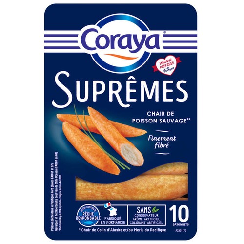 Coraya Bâtonnets Au Crabe 156g