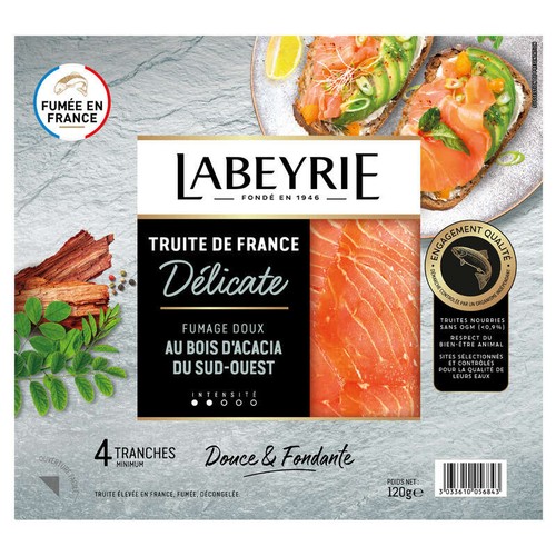 Labeyrie Truite Fumée Au Bois De Hêtre 4 Tranches - 120g