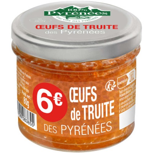 Pêcheries Basques Œufs de truite 80g