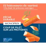 Monoprix 12 Bâtonnets Surimi MSC 200g