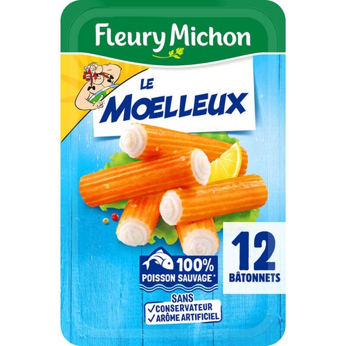 Fleury Michon 12 Bâtonnets Surmi Moelleux 180g