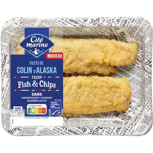 Filet de Colin d'Alaska Fish & Chips 210g