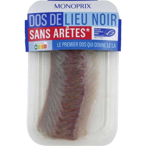 Monoprix Dos de lieu noir sans arêtes 200g