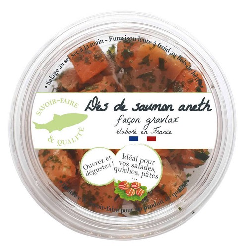 Fjord King Dés de saumon aneth façon gravlax 100g