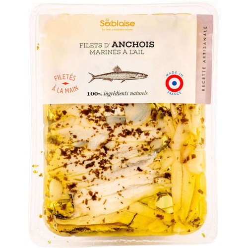 La Sablaise Filets d'Anchois Marinés à l'Ail 140g