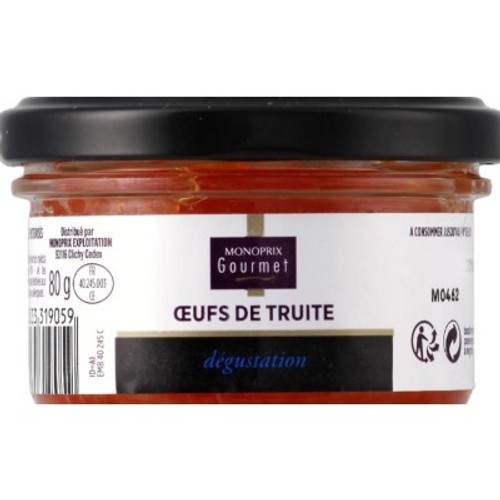 Monoprix Gourmet Œufs de Truite 80g